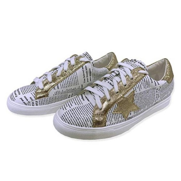 M&Z Sky Shoes - Newspaper Star Fashion Sneakers